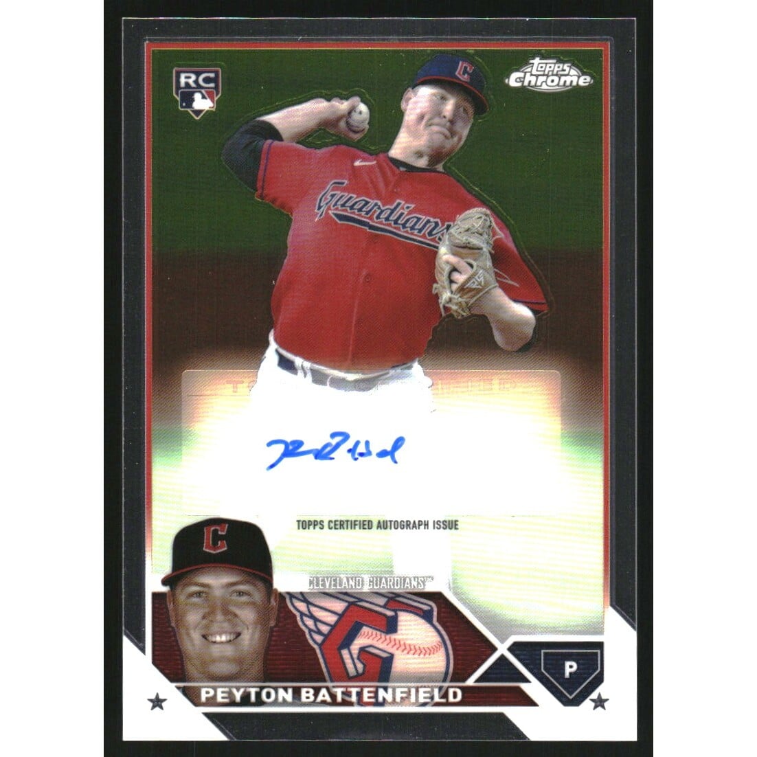 2023 Topps Chrome Update Autographs #ACPBA Peyton Battenfield. rookie card picture