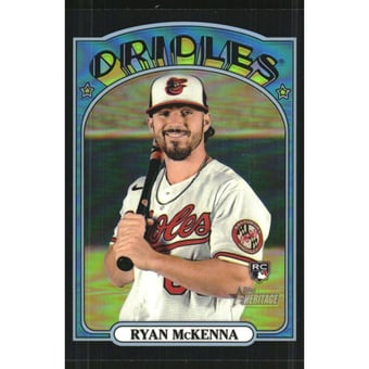 2021 Topps Heritage Chrome Black Refractors #525 Ryan McKenna