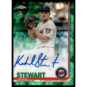 2019 Topps Chrome Sapphire Rookie Autographs Green #CSAKS Kohl Stewart