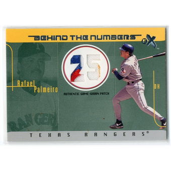 2003 E-X Behind the Numbers Game Jersey 99 #RP Rafael Palmeiro