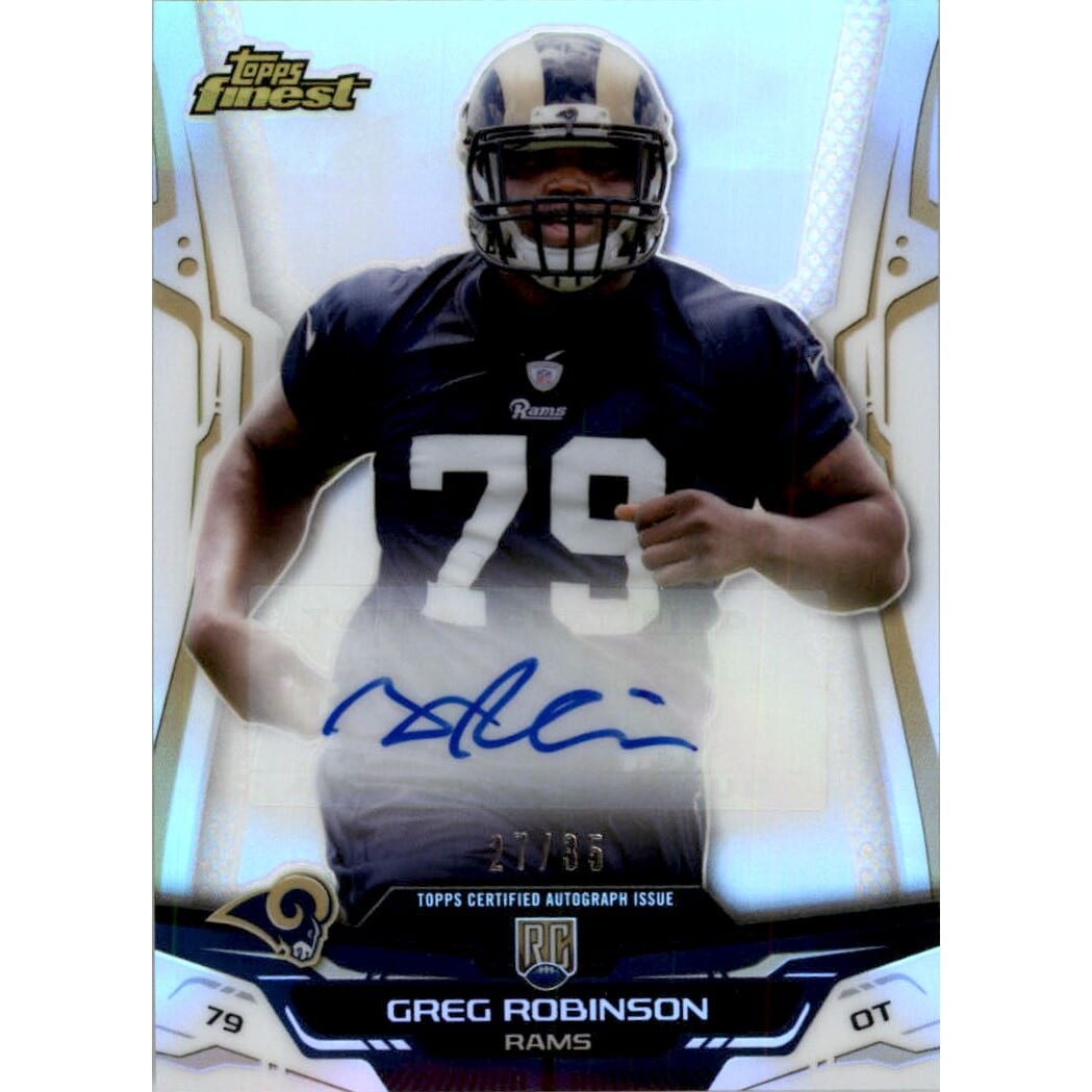 2014 Finest Rookie Autograph Refractors #107 Greg Robinson