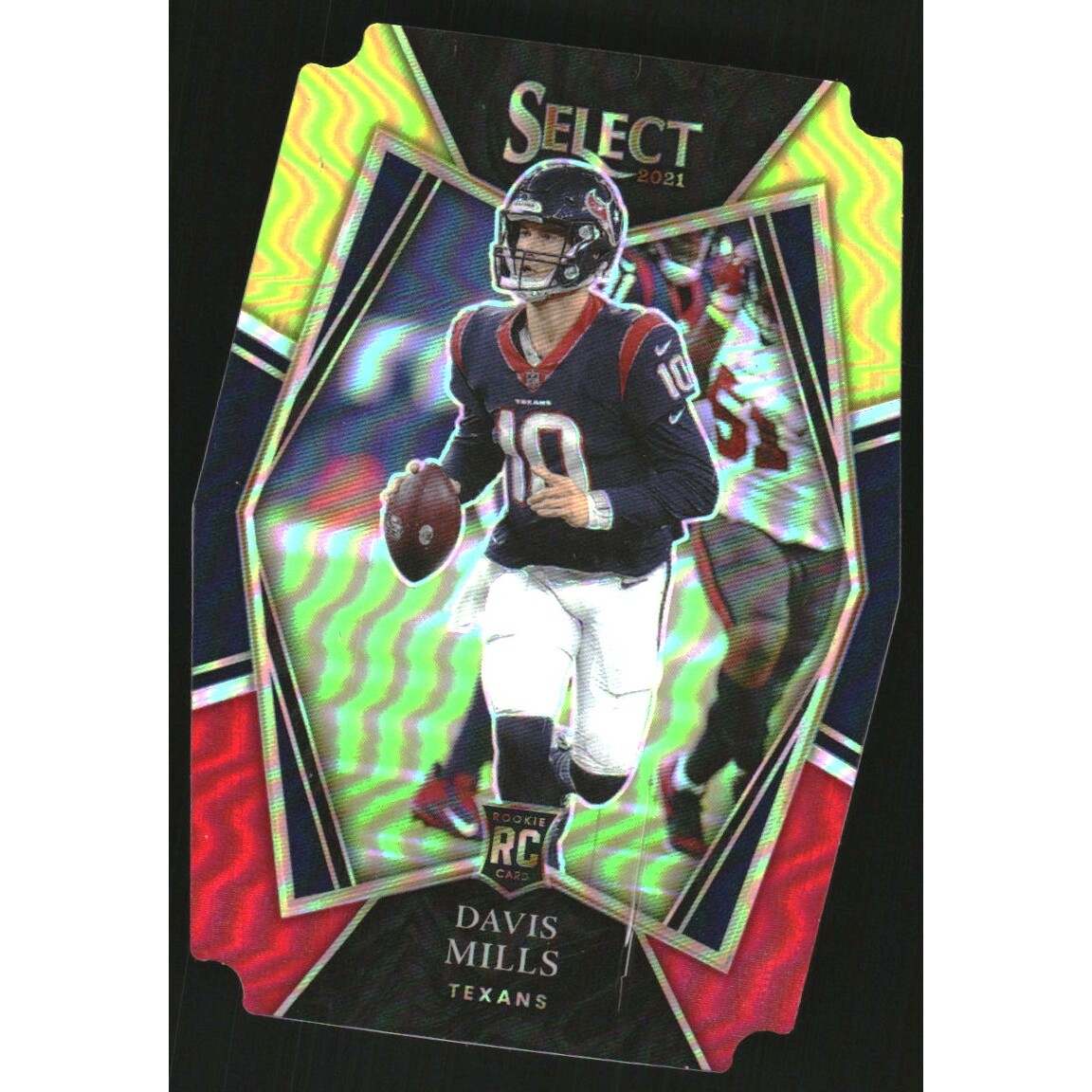 2021 Select Prizm Red and Yellow Die Cut #165 Davis Mills