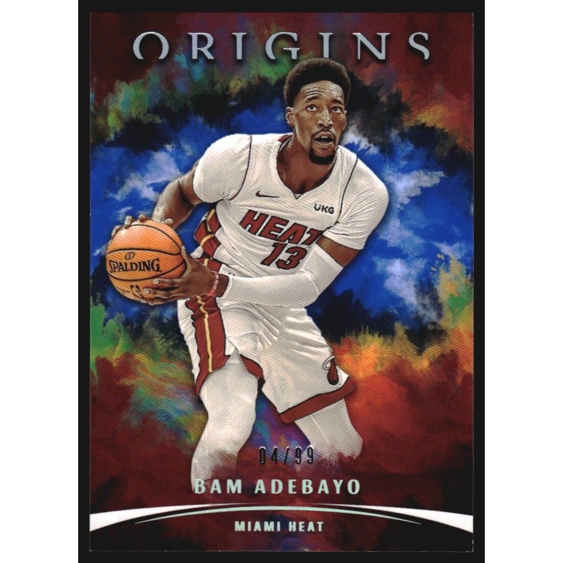 2021-22 Panini Origins Blue #46 Bam Adebayo. rookie card picture
