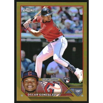 2023 Topps Chrome Gold Refractors #207 Oscar Gonzalez