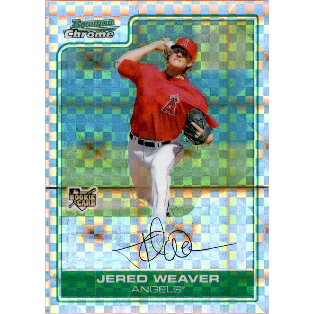 2006 Bowman Chrome Draft X-Fractors #8 Jered Weaver. rookie card picture