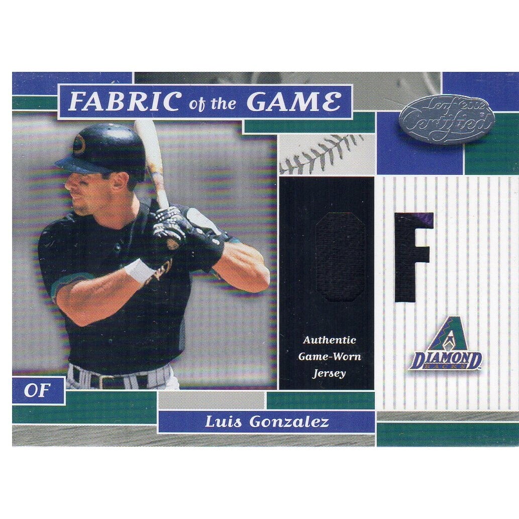 2002 Leaf Certified Fabric of the Game #138PS Luis Gonzalez/45