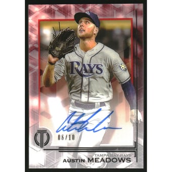 2019 Topps Tribute Autographs Red #TAAME Austin Meadows