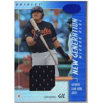 2002 Leaf Certified Mirror Blue #153 Geronimo Gil NG Jsy