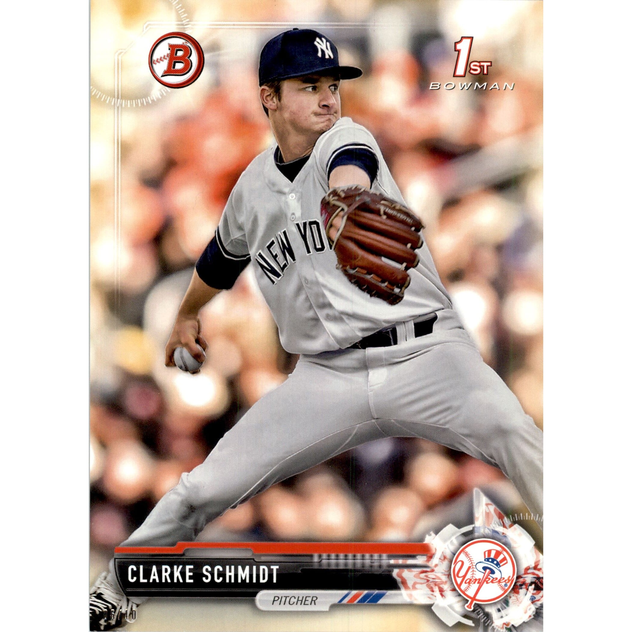 2017 Bowman Draft 5x7 Gold #BD197 Clarke Schmidt. rookie card picture
