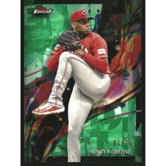 2024 Finest Green Refractors #26 Hunter Greene