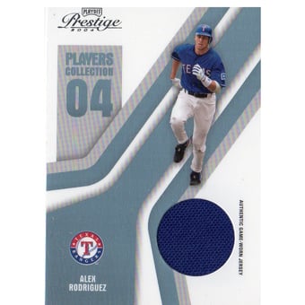 2004 Playoff Prestige Players Collection Jersey Platinum #6 Alex Rodriguez Rgr Blue