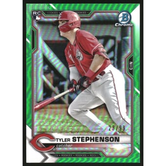 2021 Bowman Chrome Green Refractors #87 Tyler Stephenson