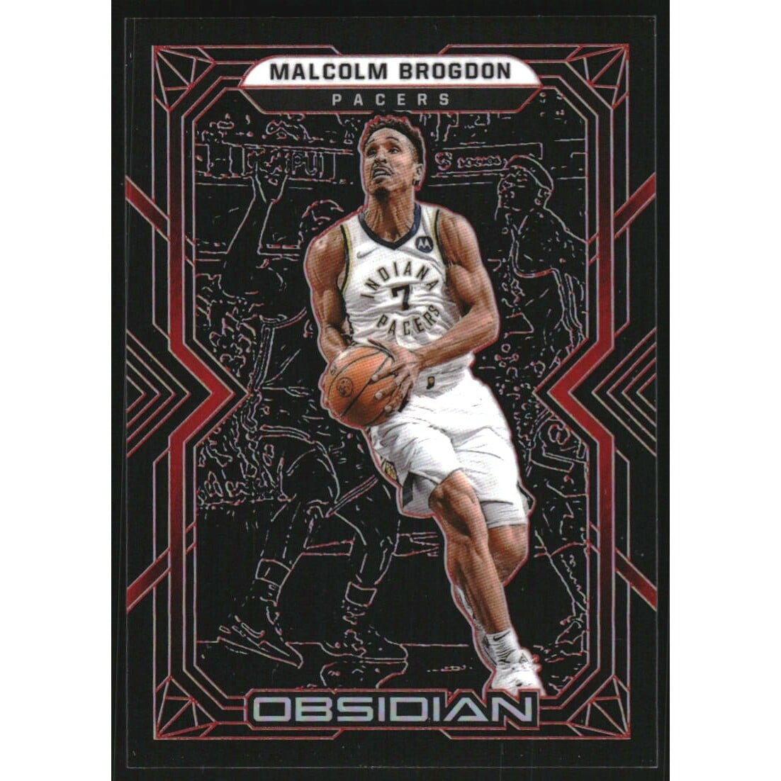 2021-22 Panini Obsidian Electric Etch Red #79 Malcolm Brogdon. rookie card picture