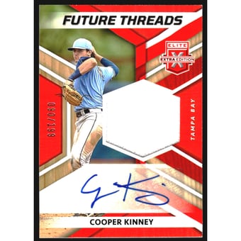 2022 Elite Extra Edition Future Threads Signatures Orange #9 Cooper Kinney/199