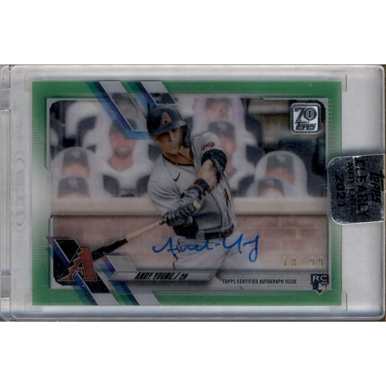 2021 Topps Clearly Authentic Autographs Green #CAAAY Andy Young. rookie card picture