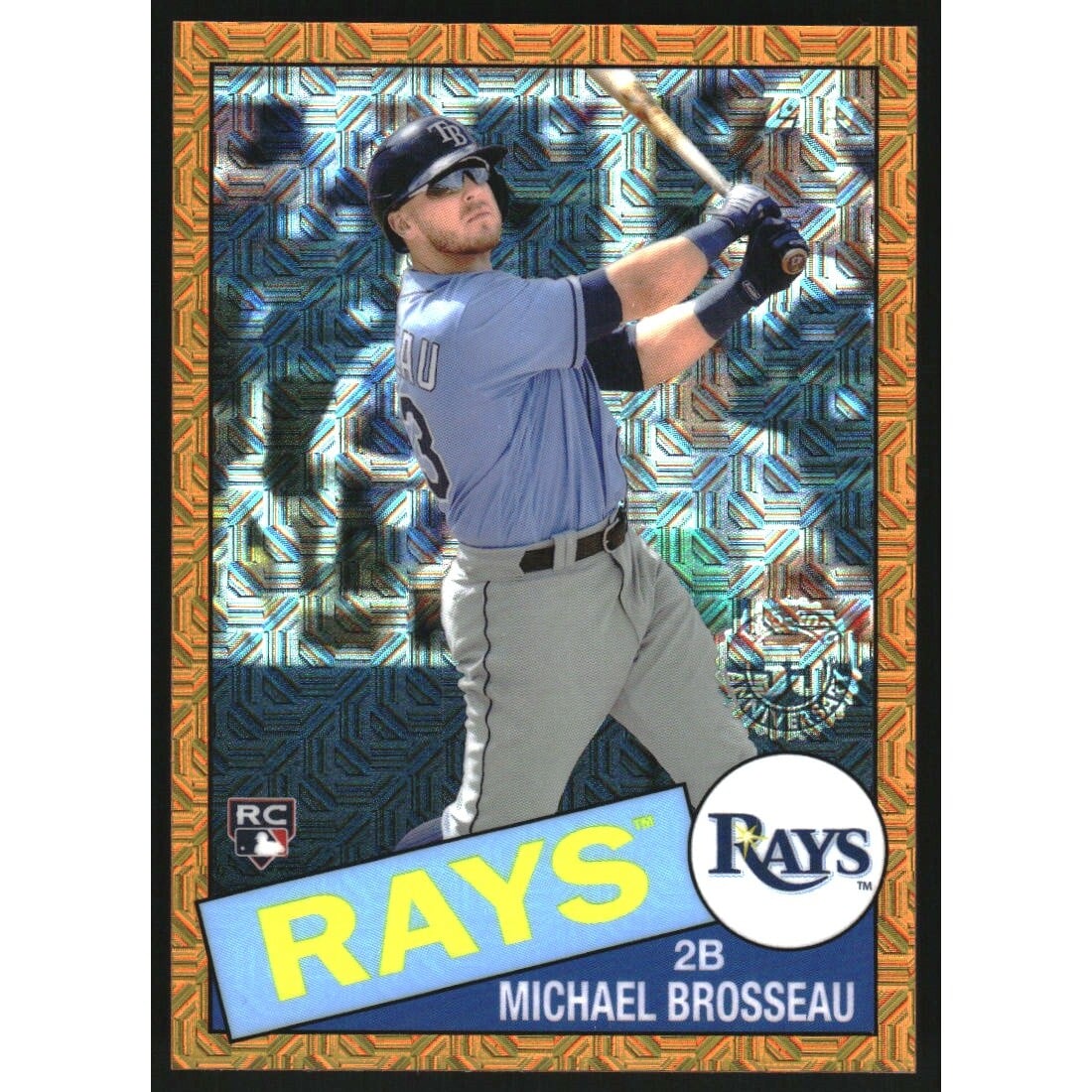 2020 Topps Update '85 Topps Silver Pack Chrome Orange Refractors #CPC8 Michael Brosseau. rookie card picture