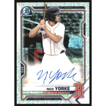 2021 Bowman Chrome Mega Box Prospect Autograph Refractors #BCMANY Nick Yorke