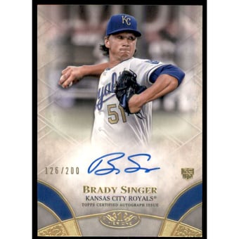 2021 Topps Tier One Break Out Autographs #BOABSI Brady Singer/200