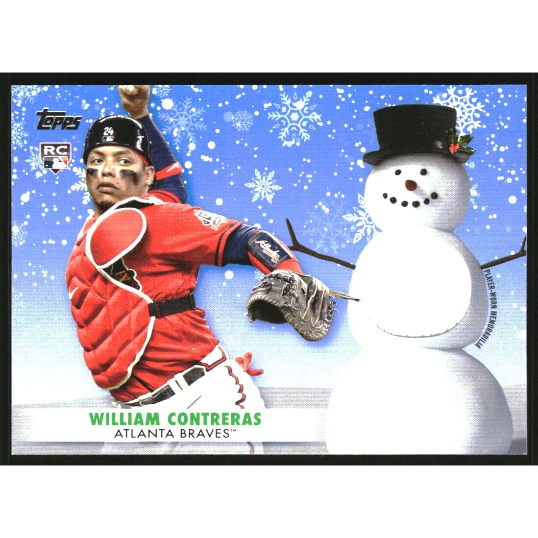 2021 Topps Walmart Holiday Relics #WRCWCO William Contreras. rookie card picture