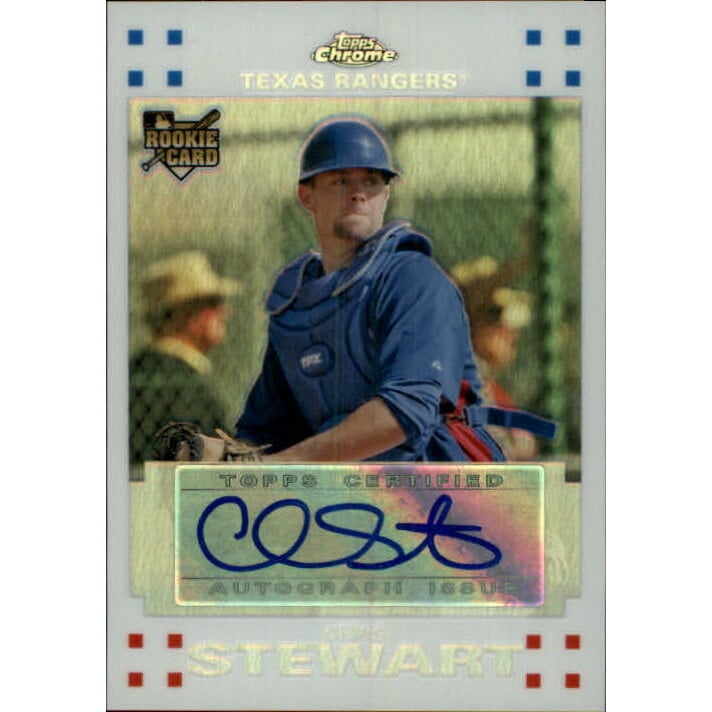 2007 Topps Chrome White Refractors #350 Chris Stewart AU. rookie card picture