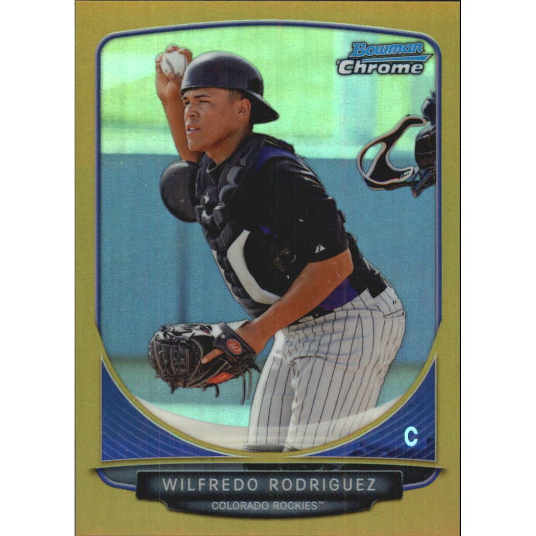 2013 Bowman Chrome Prospects Gold Refractors #BCP58 Wilfredo Rodriguez. rookie card picture