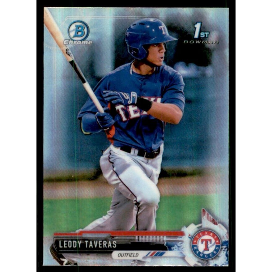 2017 Bowman Chrome Mini Prospects Refractors #BCP158 Leody Taveras. rookie card picture