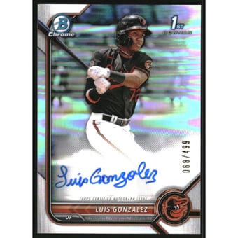 2022 Bowman Chrome Prospect Autographs Refractors #CPALG Luis Gonzalez