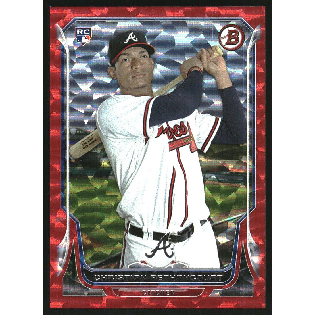 2014 Bowman Red Ice #171 Christian Bethancourt. rookie card picture
