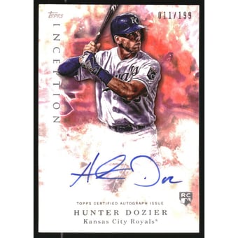 2017 Topps Inception #108 Hunter Dozier AU/199 RC