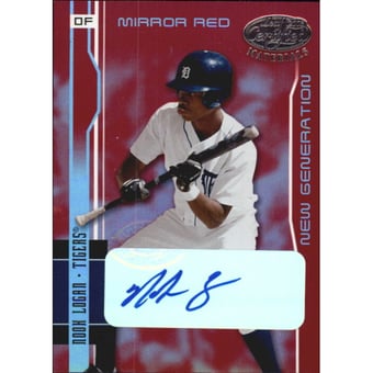 2003 Leaf Certified Materials Mirror Red Autographs #208 Nook Logan NG/100