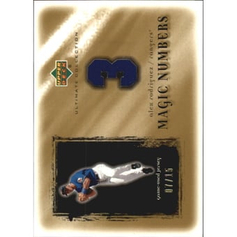 2001 Ultimate Collection Magic Numbers Game Jersey Gold #MNAR Alex Rodriguez