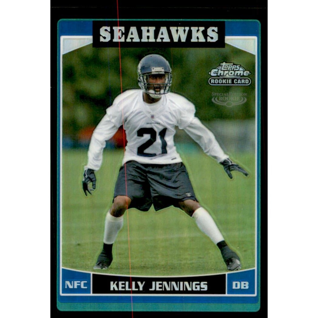 2006 Topps Chrome Black Refractors #178 Kelly Jennings. rookie card picture