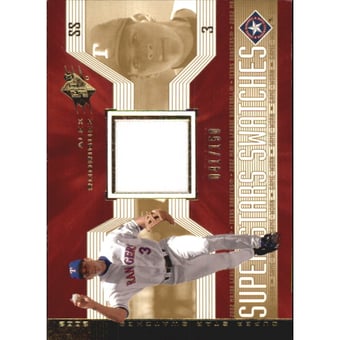 2002 SPx SuperStars Swatches Gold #167 Alex Rodriguez