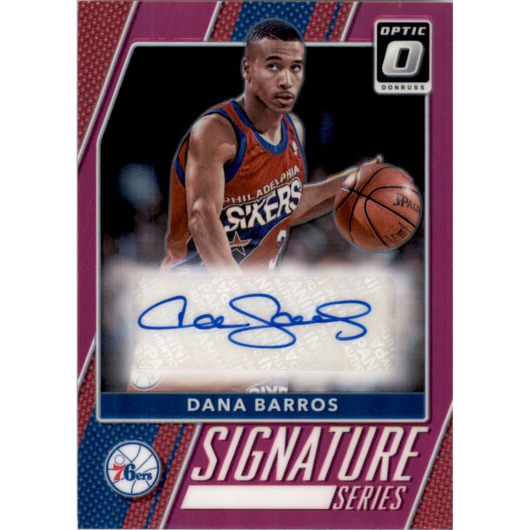 2017-18 Donruss Optic Signature Series Pink #66 Dana Barros. rookie card picture