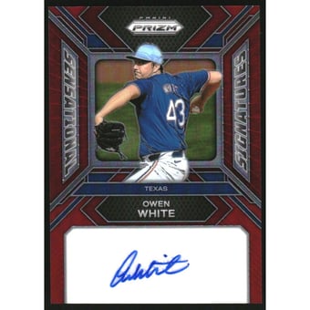 2024 Panini Prizm Sensational Signatures Prizms Red #40 Owen White EXCH