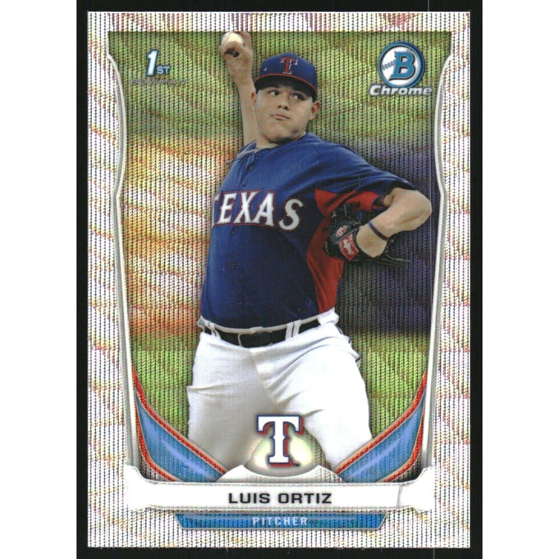 2014 Bowman Chrome Draft Silver Wave Refractors #CDP26 Luis Ortiz. rookie card picture
