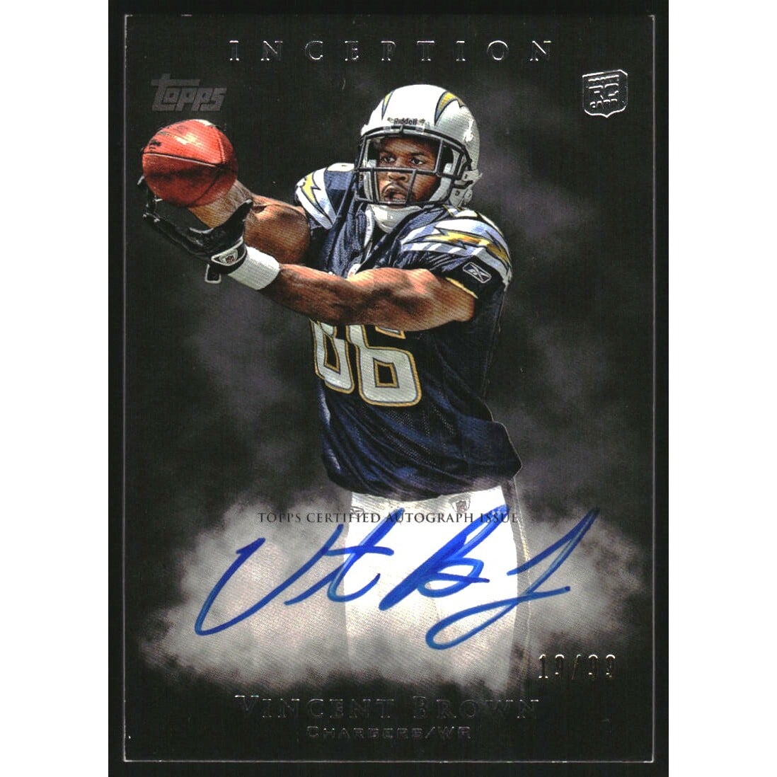2011 Topps Inception Gray #129 Vincent Brown AU. rookie card picture