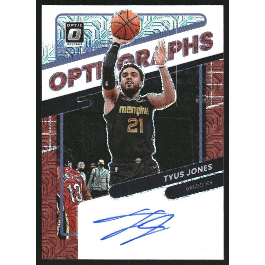 2021-22 Donruss Optic Opti-Graphs Choice #15 Tyus Jones. rookie card picture