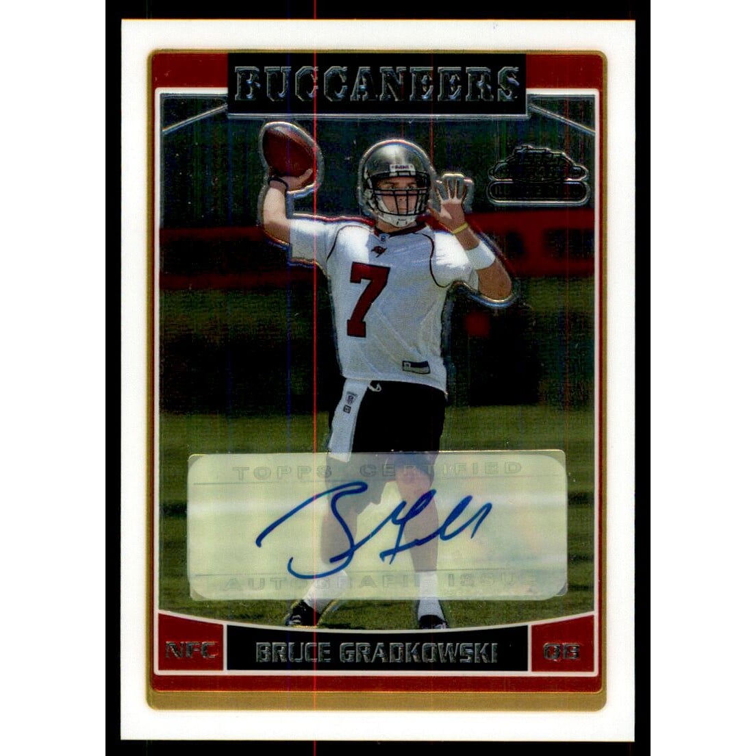 2006 Topps Chrome Rookie Autographs #246 Bruce Gradkowski D. rookie card picture