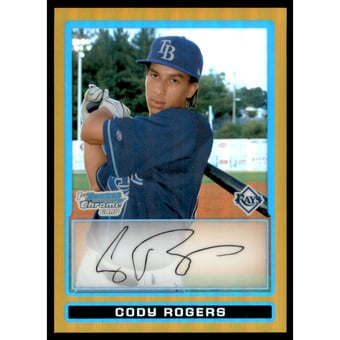 2009 Bowman Chrome Draft Prospects Gold Refractors #BDPP42 Cody Rogers