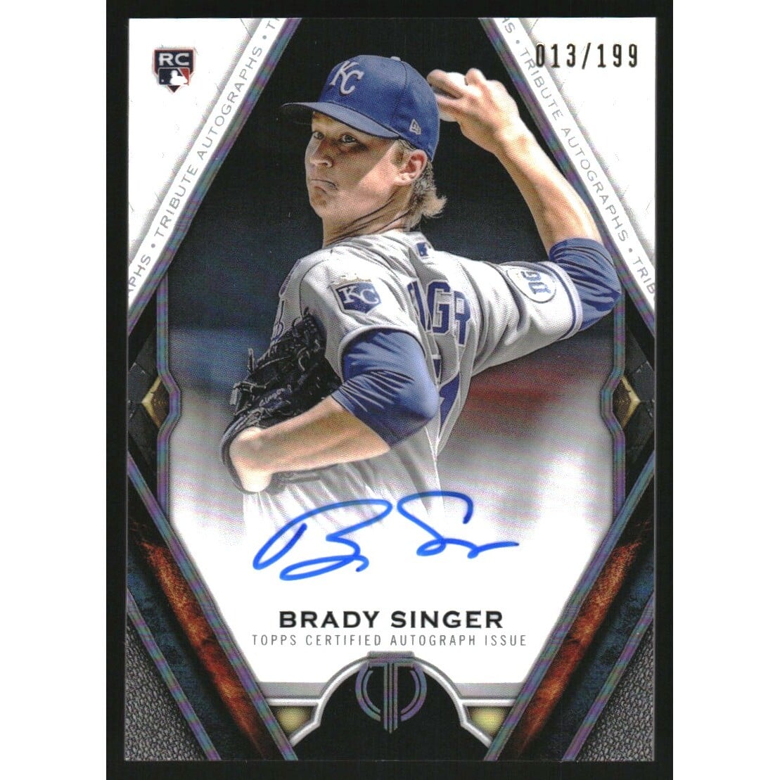 2021 Topps Tribute Autographs #TABS Brady Singer. rookie card picture