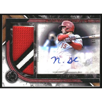 2022 Topps Museum Collection Momentous Material Jumbo Patch Autographs #MMJPANS Nick Senzel