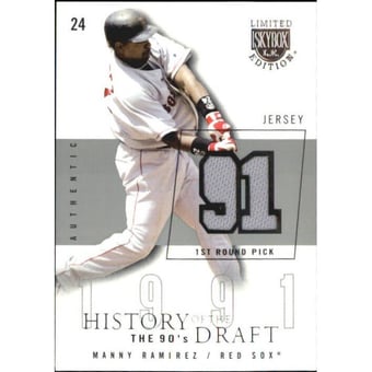 2004 SkyBox LE History Draft 90's Jersey Silver #MR Manny Ramirez