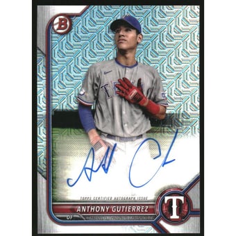 2022 Bowman Chrome Mega Box Autographs #BCMAAG Anthony Gutierrez