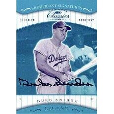 2001 Donruss Classics Significant Signatures #186 Duke Snider. rookie card picture