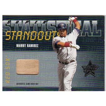 2002 Leaf Rookies and Stars Statistical Standouts Materials Super #SS29 Manny Ramirez Bat