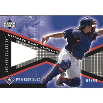 2002 Ultimate Collection Game Jersey Tier 2 #IR Ivan Rodriguez