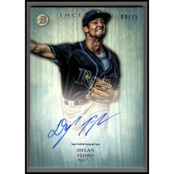 2014 Bowman Inception Prospect Autographs Blue #PADF Dylan Floro