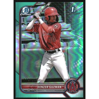 2022 Bowman Chrome Prospects Aqua Refractors #BCP138 Denzer Guzman
