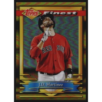 2021 Finest Flashbacks Gold Refractors #51 J.D. Martinez